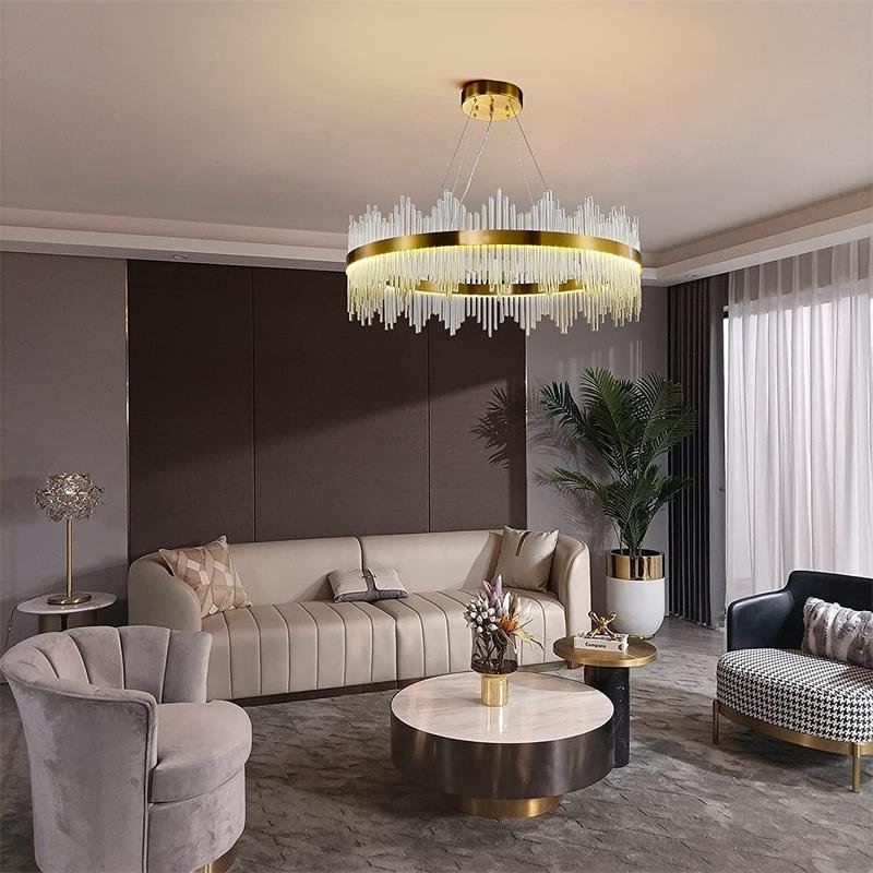 Modern Galaxy Big Crystal LED Round Ring Pendant Lamp Ceiling Light  Chandelier Jt - China Decoration Show Room Suspension Fixture, Crystal  Glass Luxury LED Chandeliers