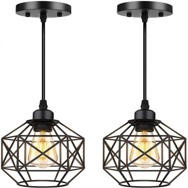 J&S Industrial Light Fixture for Kitchen Island Living Room Dining Room Loft