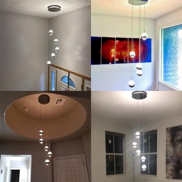 Led-Integrated Premium Bubble Globe Pendant Lamp