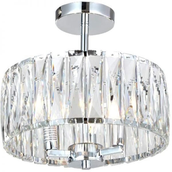 Drum Chandelier Flush Mount Light Fixture for Living Room