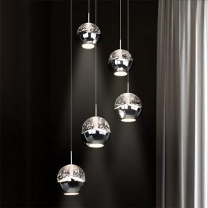 Led-Integrated Premium Bubble Globe Pendant Lamp