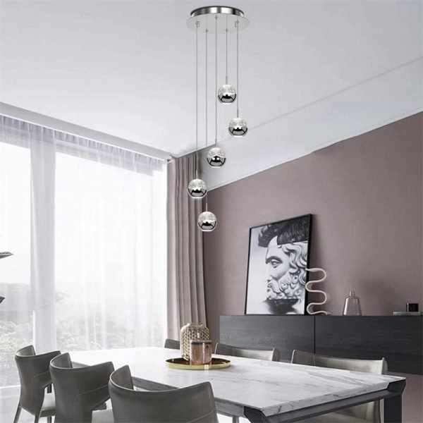 Led-Integrated Premium Bubble Globe Pendant Lamp