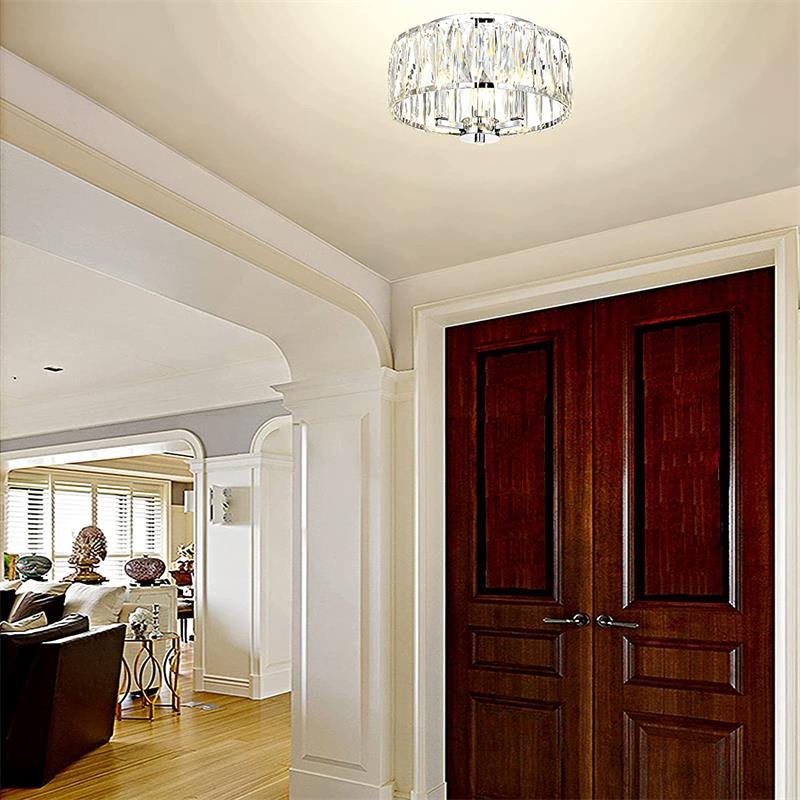 Chrome Finish Ceiling Lamp for Closet Dining Room