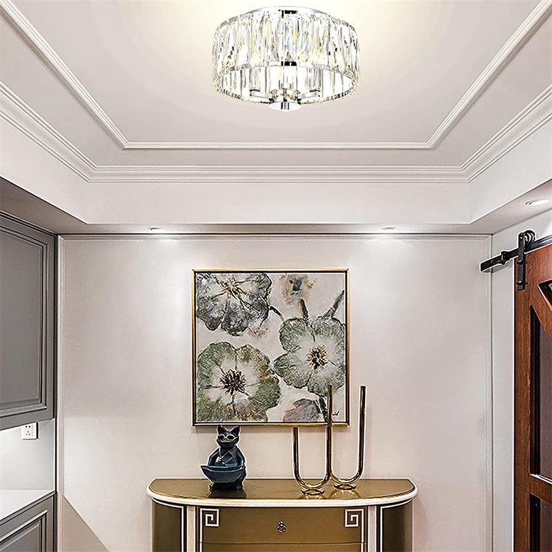 Chrome Finish Ceiling Lamp for Closet Dining Room