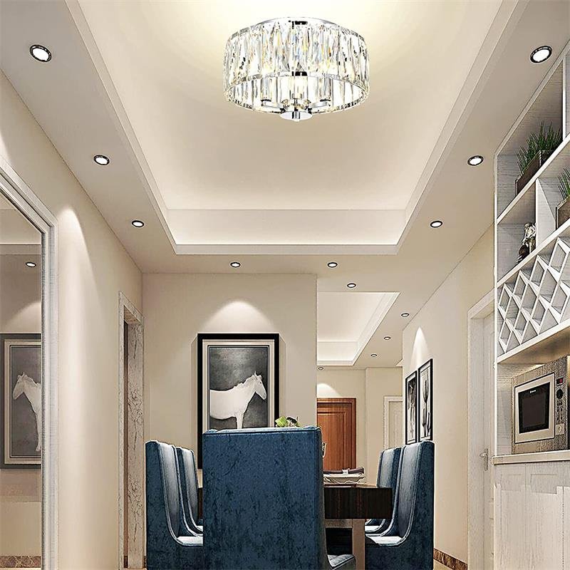 Chrome Finish Ceiling Lamp for Closet Dining Room