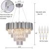 Chrome Modern Chandelier Lighting 7 Lights Ceiling Hanging Pendant Light Fixture