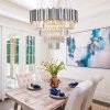 Chrome Modern Chandelier Lighting 7 Lights Ceiling Hanging Pendant Light Fixture