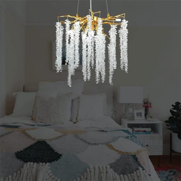 Twig Long Strip Crystal Pendant Light