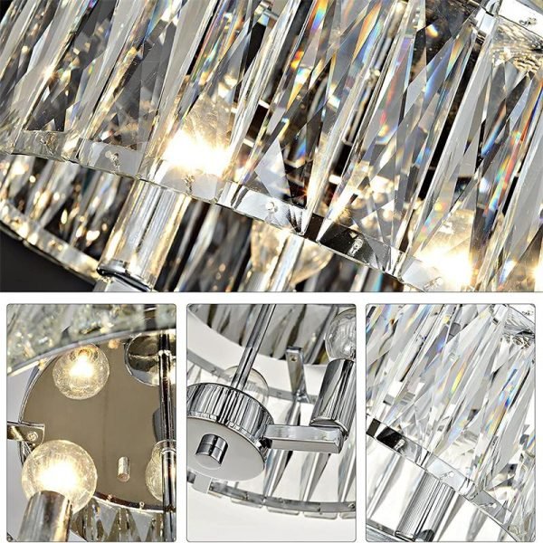 Chrome Finish Ceiling Lamp for Closet Dining Room