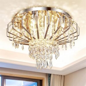 Mount Crystal Ceiling Lighting Fixtures for Bedroom