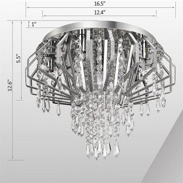 Mount Crystal Ceiling Lighting Fixtures for Bedroom