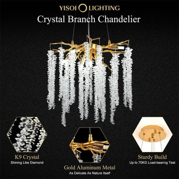 Twig Long Strip Crystal Pendant Light