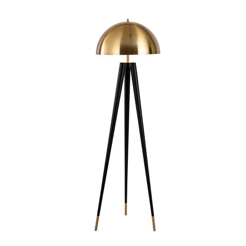 Round shade metal floor lamp