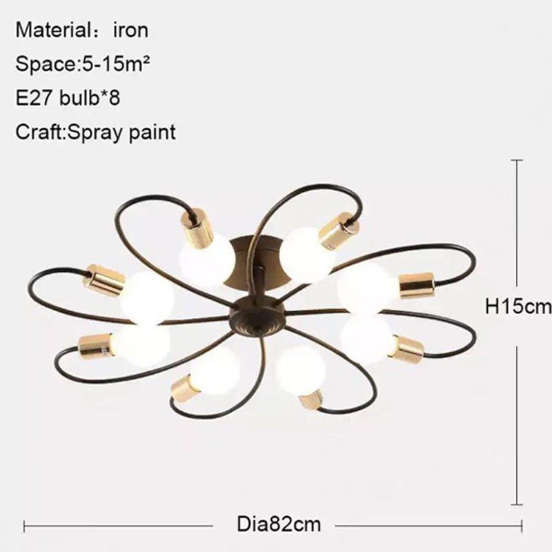 Flowers Design E27 Ceiling Lamp