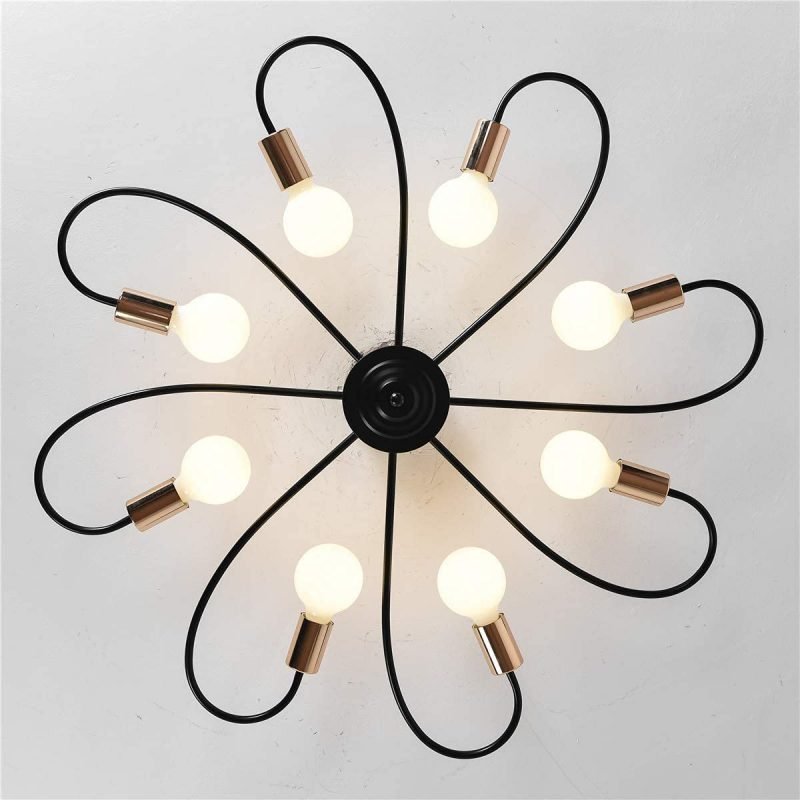 Flowers Design E27 Ceiling Lamp