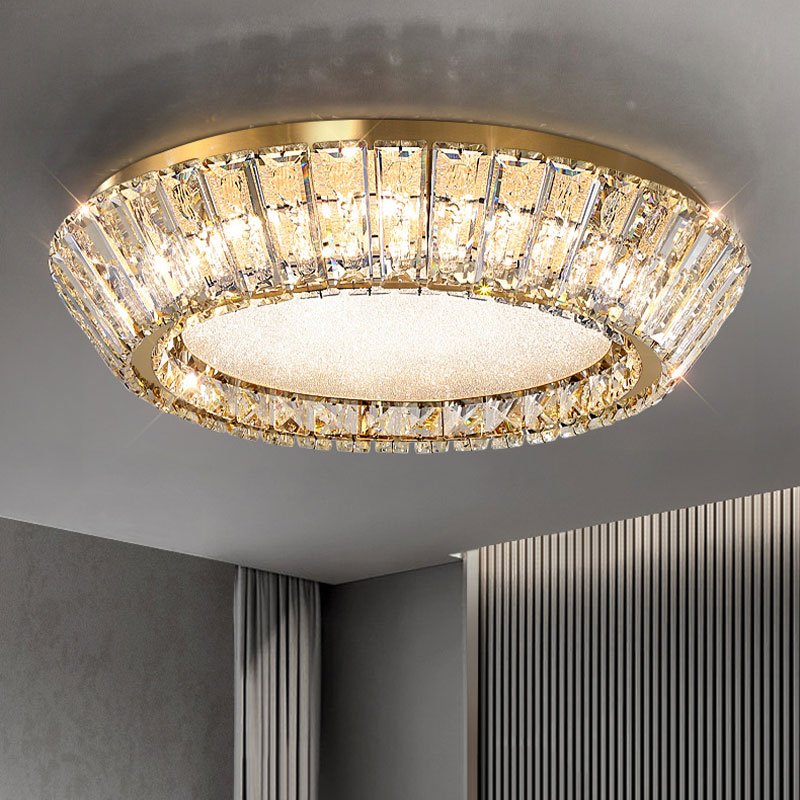 Flush Mount Crystal Ceiling Light For Decor