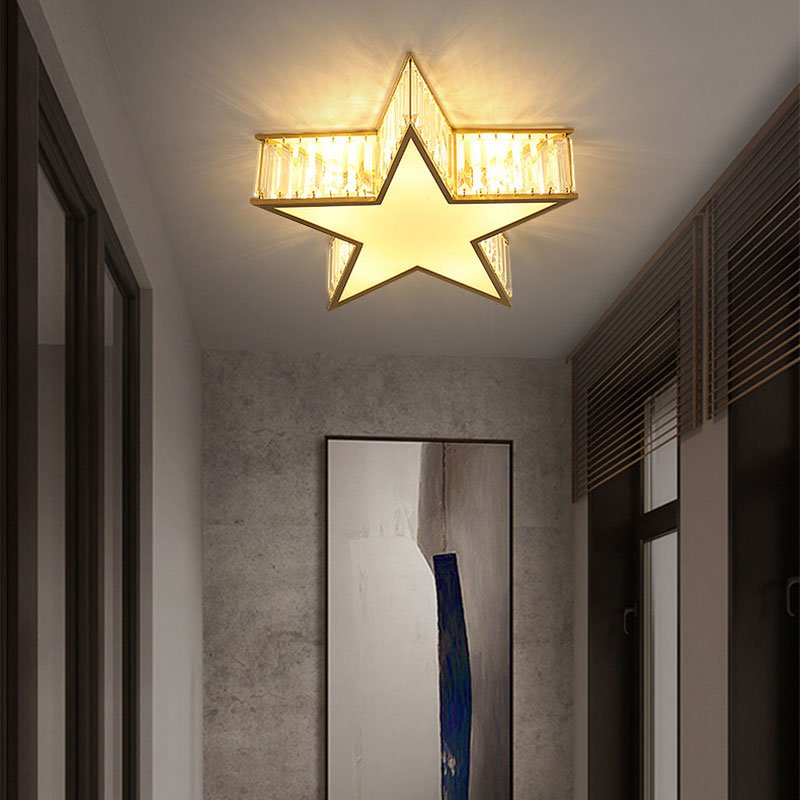 Creativity Geometric Crystal Ceiling Light For Bedroom 