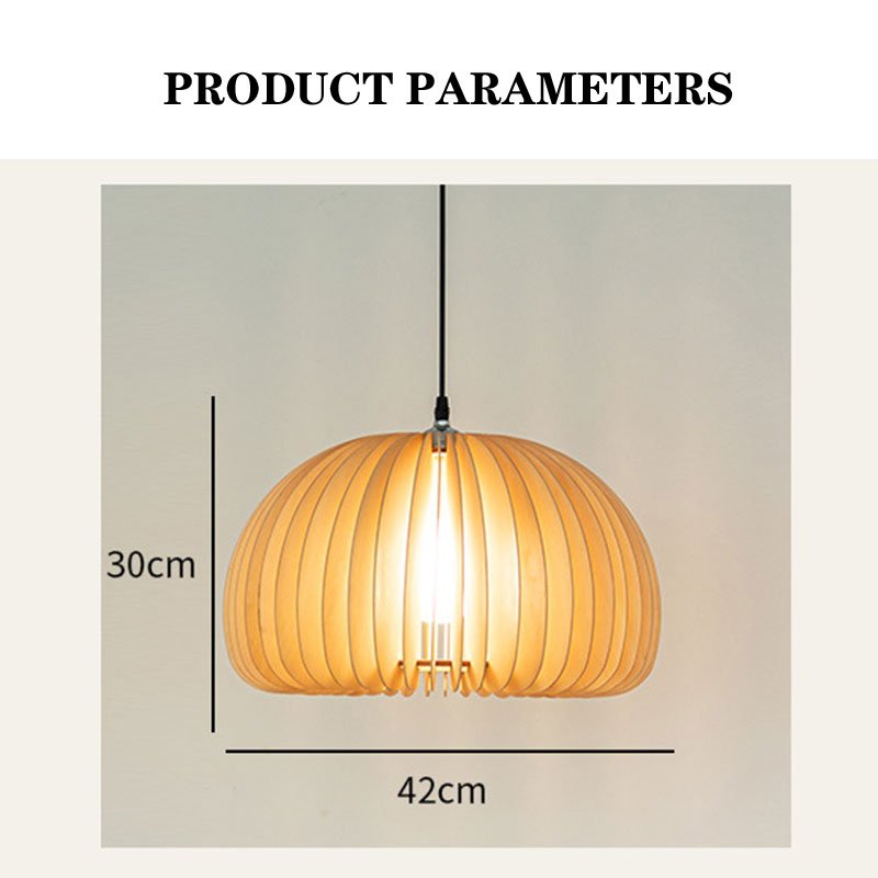 Retro Wooden Pumpkin Chandelier For Decor