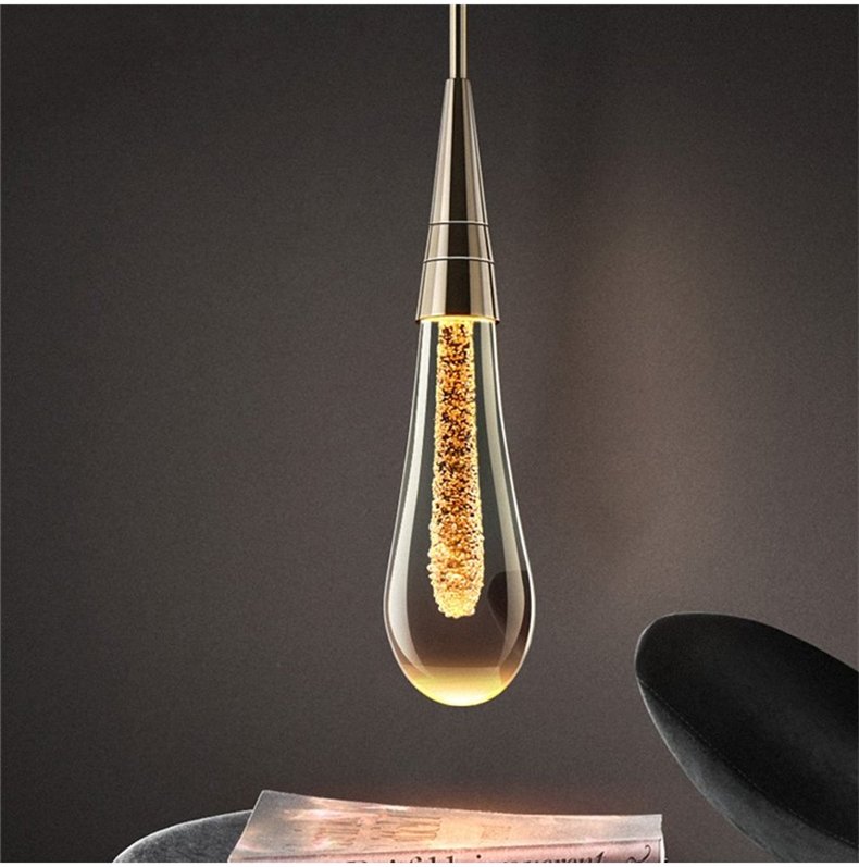 Nordic Water Drop Crystal Pendant Light For Home