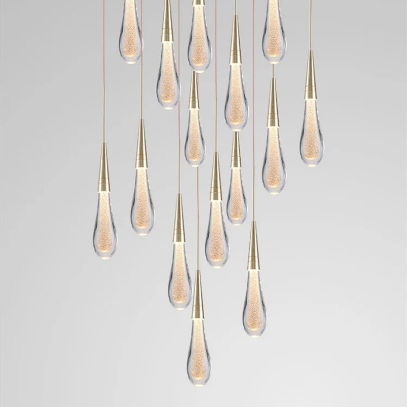 Nordic Water Drop Crystal Pendant Light For Home