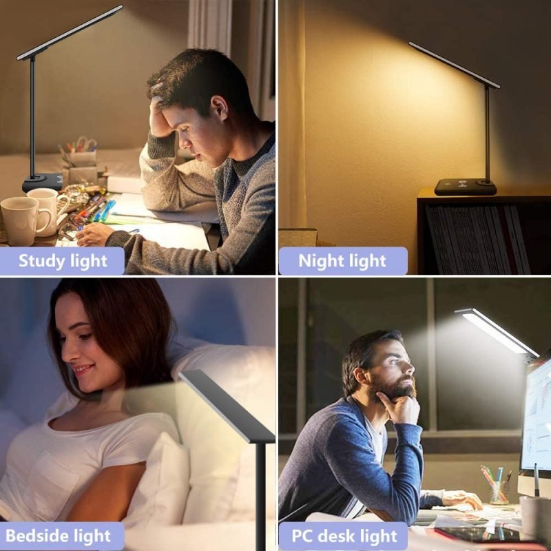 Eye-Caring LED Desk Lamp With Wireless Charger Support