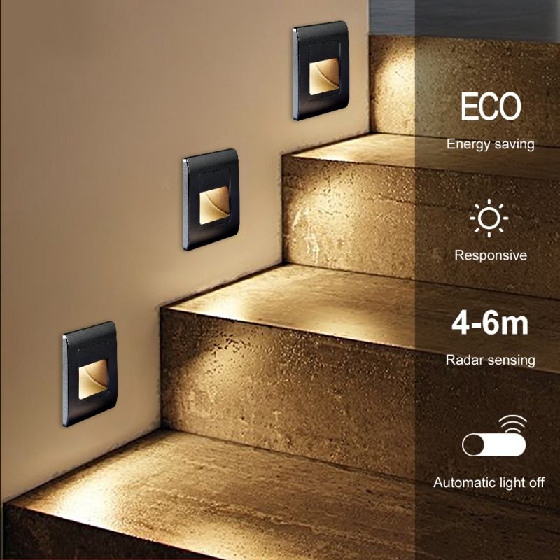 Modern Square Induction Step Light For Hotel