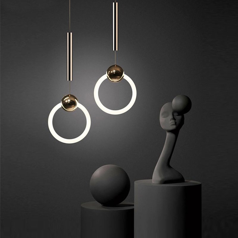 Simple Circle Design Pendant Light For Decor