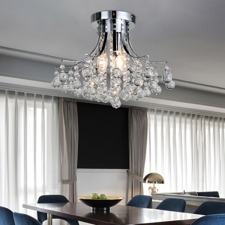 Modern Crystal Ceiling Light For Bedroom