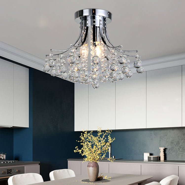 Modern Crystal Ceiling Light For Bedroom