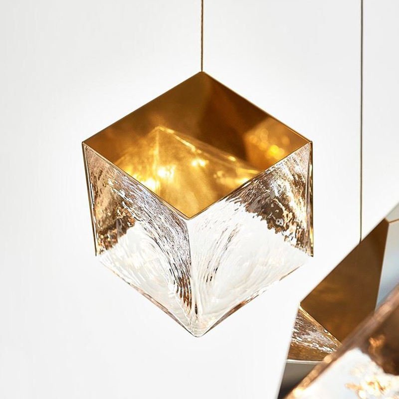 Square Shape Glass Pendant Light For Indoor