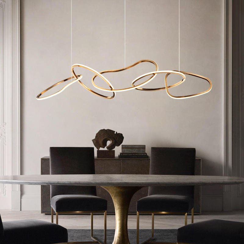 Simple Circle Rings Pendant Light For Decor