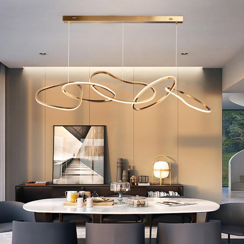 Simple Circle Rings Pendant Light For Decor