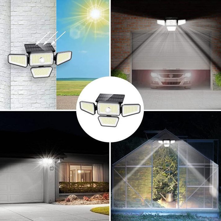 4 heads LED Solar Wall Light For Outdoor 