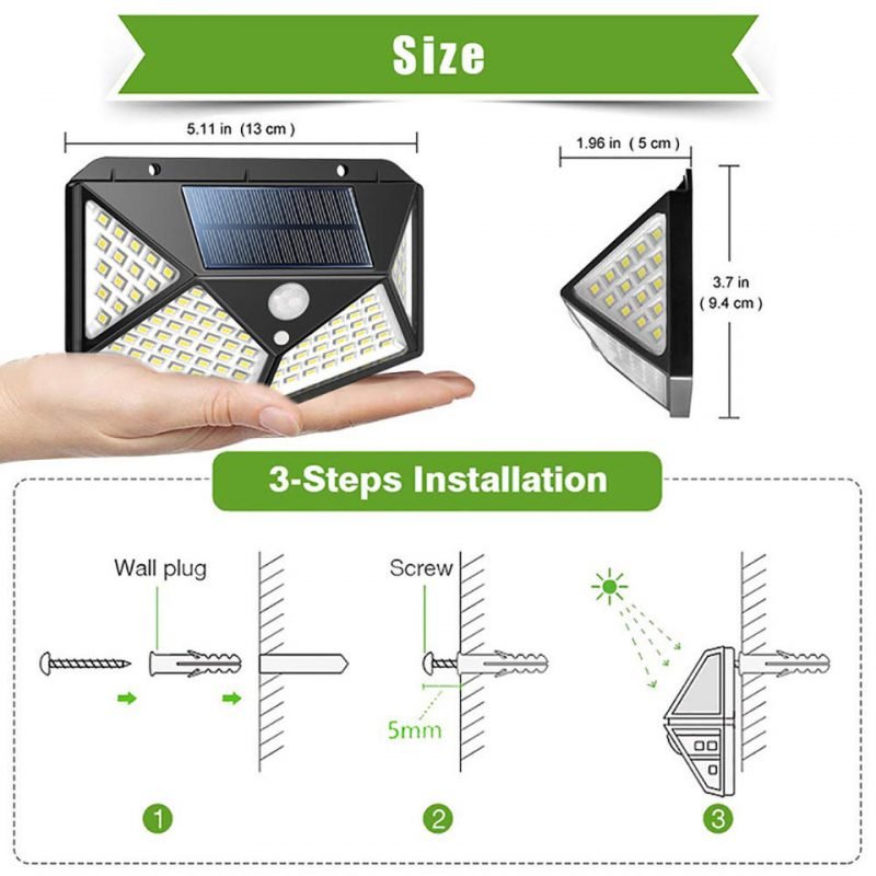 Waterproof Solar Wall Lamp For Garden