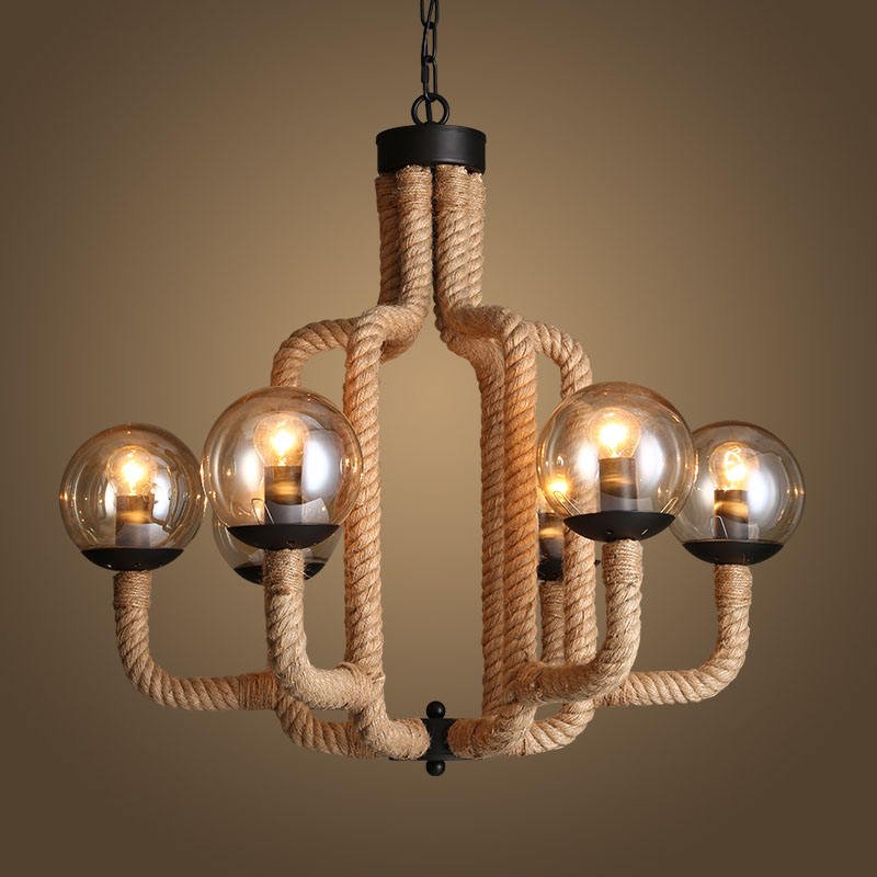 Retro Rope Pendant Light For Home