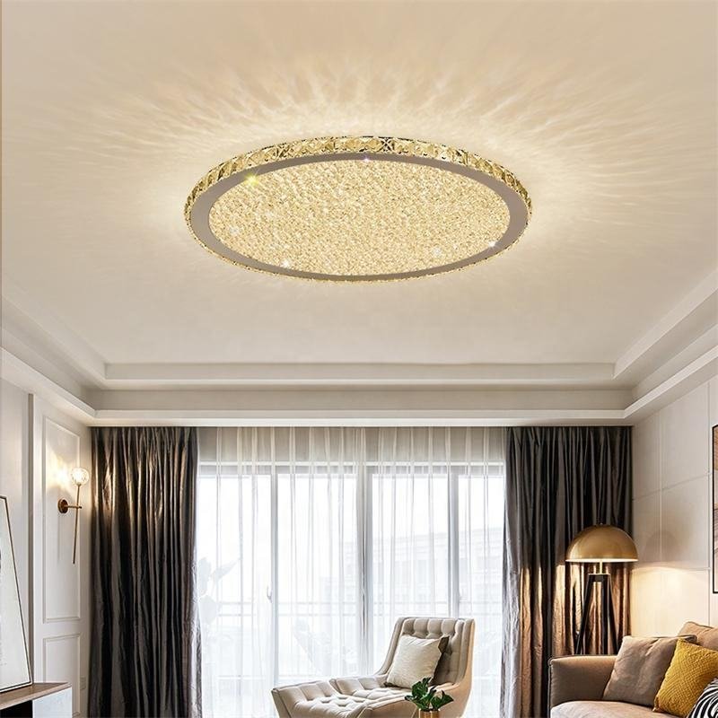 Modern Crystal Led Ceiling Light For Bedroom