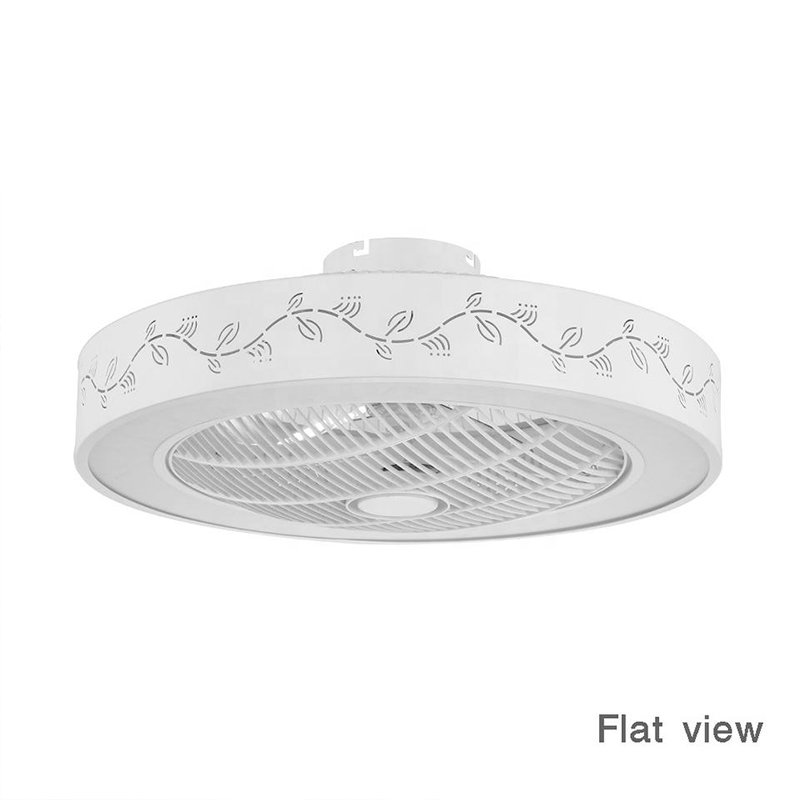 White Modern Ceiling Light With Fan