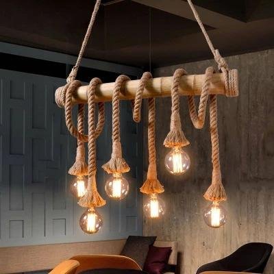 Retro Rope Pendant Light For Home